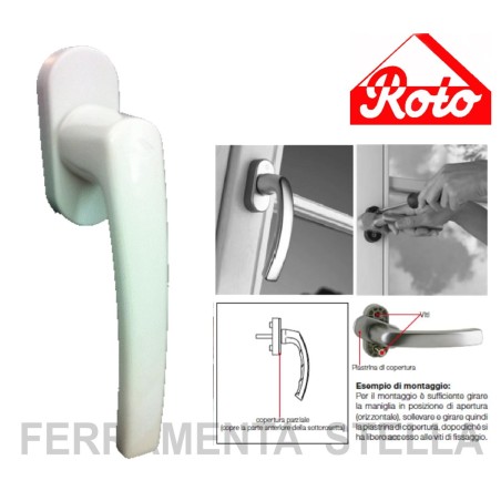 MANIGLIA ROTOLINE DK ANTA E RIBALTA PER CHIUSURA - COLORE NERO - MOVIMENTO PER BALCONI E FINESTRE