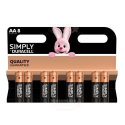 PILE BATTERIE STILO DURACELL SIMPLY  8 pz TIPO AA