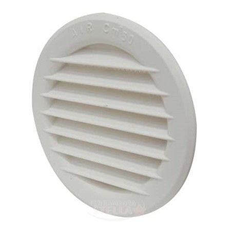 GRIGLIA PLASTICA TONDA INCASSO MURO RETE STAMPATA  ÿ60