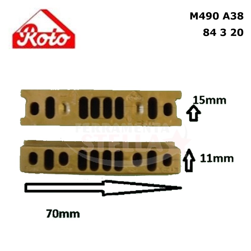 SPESSORE PER CERNIERA ARIA 12 ROTO M490A38008 SERIE ROTO CENTRO 