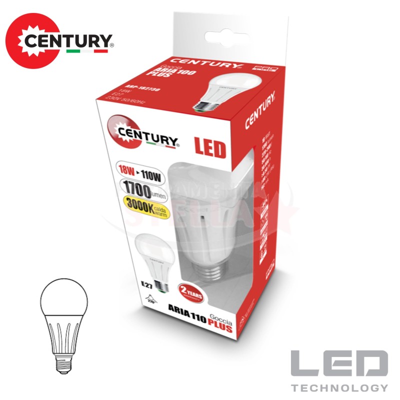 LAMPADINA LAMPADA LED RISPARMIO ENERGETICO - modello GLOBO - 20 W - luce CALDA - attacco E 27