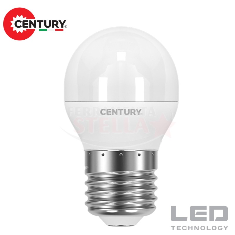 LAMPADINA LAMPADA LED RISPARMIO ENERGETICO - modello SFERA - 8 W - luce FREDDA - attacco E 14