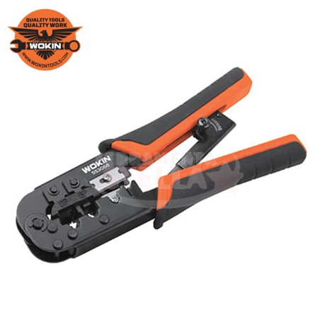 PINZA CRIMPATRICE PROFESSIONALE A CRICCHETTO - WOKIN - x CABLAGGIO CAVI PLUG 