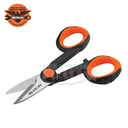 FORBICE ELETTRICISTA PROFESSIONAL CON LAME ACCIAIO INOX DA MM 140 