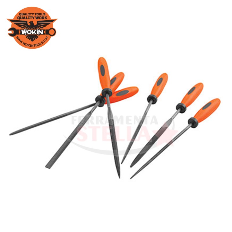 LIME PER FERRO METALLO SET SERIE MECCANICA PICCOLE MINI - WOKIN - PEZZI 6