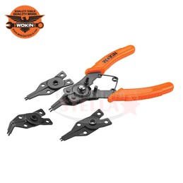 PINZA x ANELLI INTERNI ED ESTERNI MM 155 - WOKIN - 4 TESTE INTERCAMBIABILI 