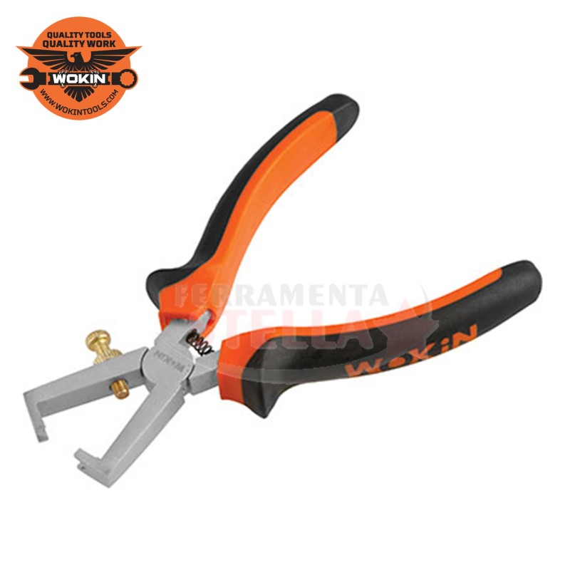 PINZA SPELAFILI A BECCO IN ACCIAIO FORGIATO NICHELATO MM 160 - WOKIN - x CAVI ELETTRICI 