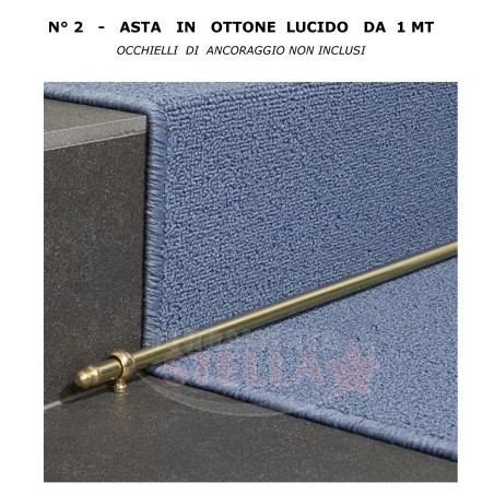 PROFILO TUBOLARE IN OTTONE LUCIDO FERMA MOQUETTE 