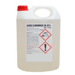 ACIDO CLORIDRICO MURIATICO 30 - 33% DETERGENTE DISINCROSTANTE CALCARE 53501 - LT 5