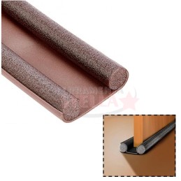 STRISCIA PARAFREDDO SOTTOPORTA MARRONE 95 CM PARASPIFFERI PORTE FINESTRE AD ISOLAMENTO DOUBLE STOP