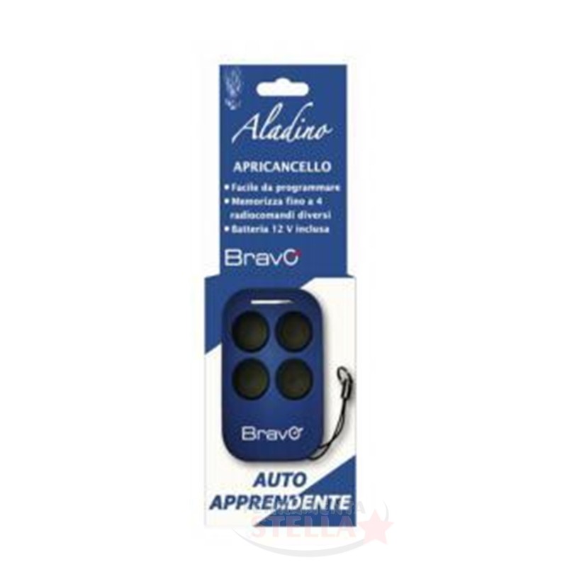 TELECOMANDO APRICANCELLO BRAVO ALADINO 433 Mh ad AUTO APPRENDIMENTO - RADIOCOMANDO 