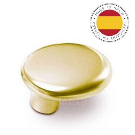 POMOLO POMOLINO ORO LUCIDO OVALE POMELLINO POMELLO POMETTO ANTA CASSETTO 32X26MM