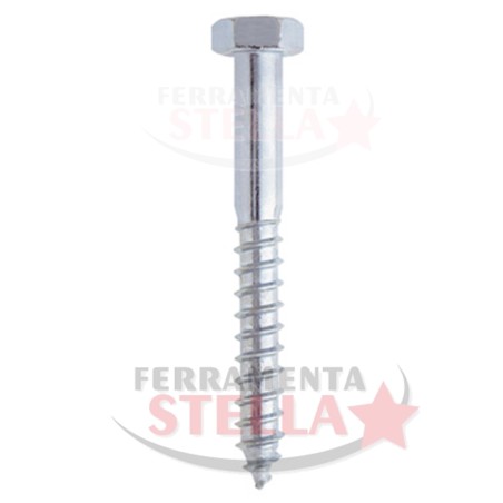 VITE TIRAFONDO Testa Esagonale ZINCATO - MM 10 X 120