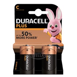 PILE BATTERIE MEZZA TORCIA MEZZATORCIA DURACELL PLUS 2 pz