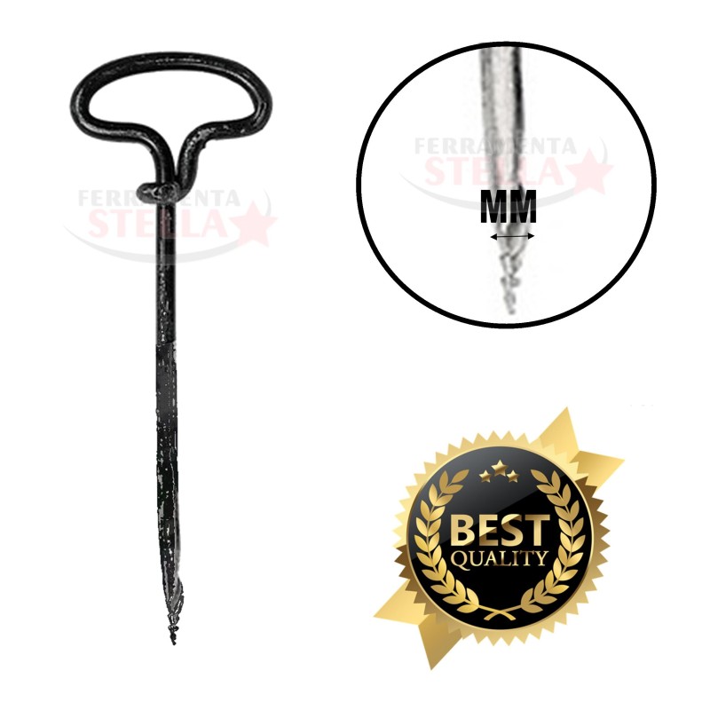PERCETTI TRIVELLINI PUNTERUOLO SUCCHIELLI x LEGNO - MM 4 - IN ACCIAIO METALLO 