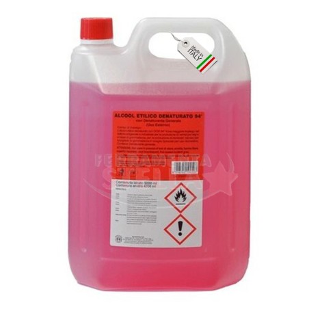 ALCOOL 94∞ - ETILICO DENATURATO PER PULIZIA DA 5 LT