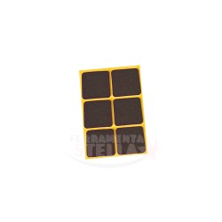 FELTRINO ADESIVO SOTTO SEDIA PROTEGGI PAVIMENTO MILLEUSI - QUADRATO MISURA 30 x 30 - COLORE MARRONE - PZ 6
