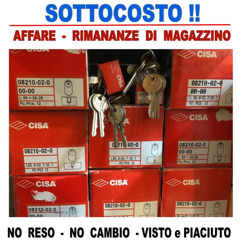 CILINDRO CISA OVALE 55 MM X INFISSI PORTE SERRATURE x ALLUMINIO FERRO CHIUSURA - SOTTOCOSTO !!
