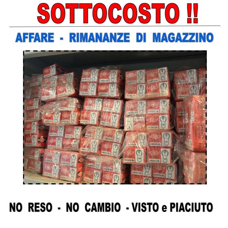 CILINDRO SAGOMATO CISA PER SERRATURE CON FORO YALE -  LUNGHEZZA TOTALE  53,0 mm. - SOTTOCOSTO !! 