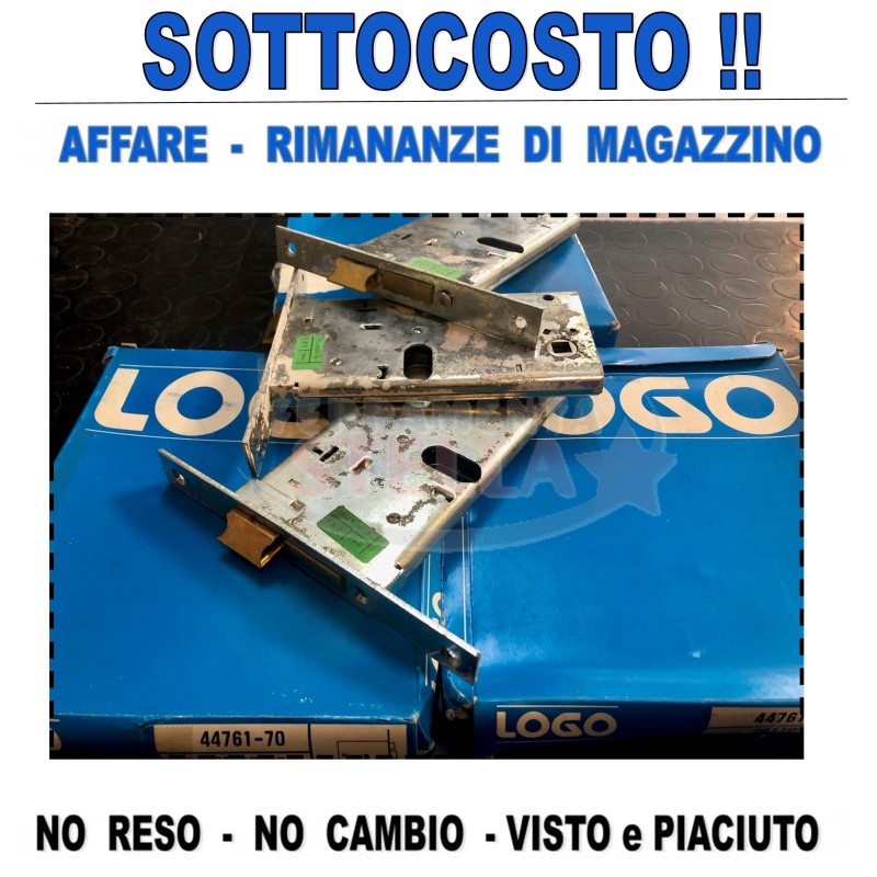 SERRATURA LOGO 44051 A INFILARE A FASCIA x ALLUMINIO ANTA - entrata 70 - frontale 20 - SOTTOCOSTO !! 