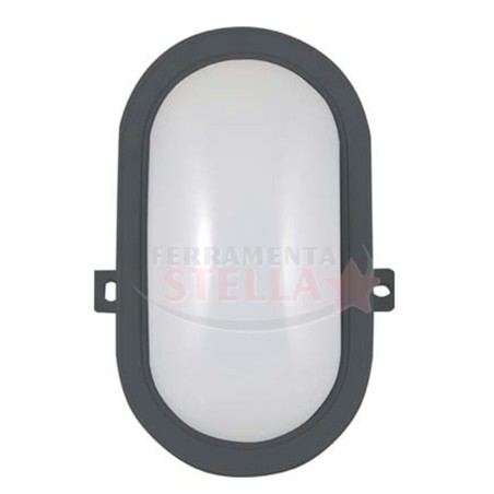 APPLIQUE PLAFONIERA TARTARUGA LAMPADA ESTERNO NERO NERA VETRO IP44 E27 OVALE