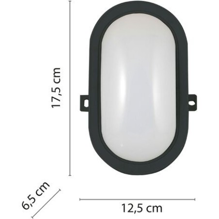APPLIQUE PLAFONIERA TARTARUGA LAMPADA ESTERNO NERO NERA VETRO IP44 E27 OVALE