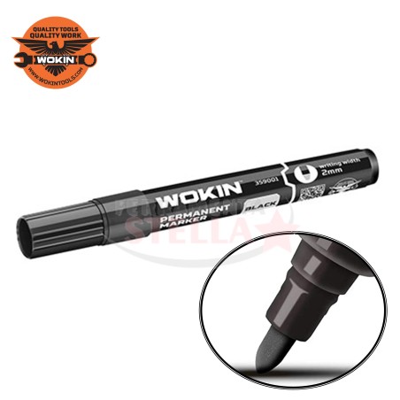 PENNARELLO MARCATORE INDELEBILE - COLORE NERO -PUNTA TONDA - WOKIN - A SFERA PUNTA DA 2 MM