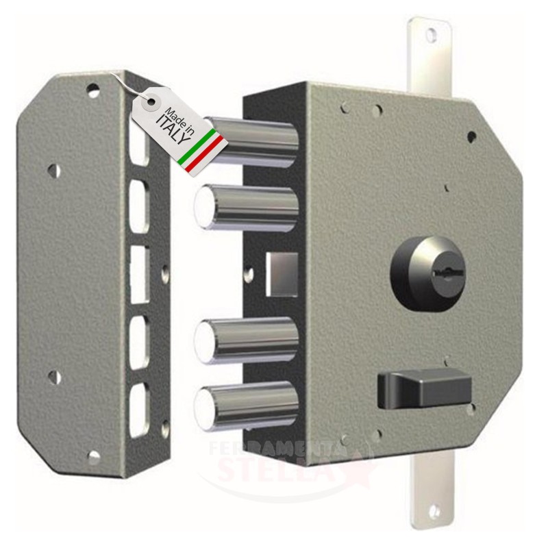 SERRATURA DI SICUREZZA CON CHIAVE A POMPA CR art 3250 DA APPLICARE x LEGNO - SINISTRA