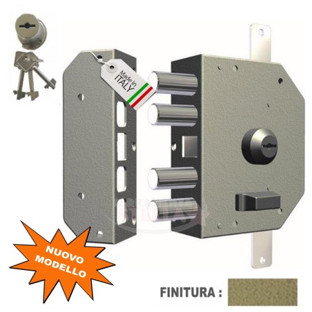 SERRATURA DI SICUREZZA CON CHIAVE A POMPA CR art 3250 DA APPLICARE x LEGNO - SINISTRA