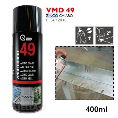 VERNICE SPRAY ZINCO ZINCANTE ZINCATURA A FREDDO ANTIRUGGINE GRIGIO CHIARO 400 ML