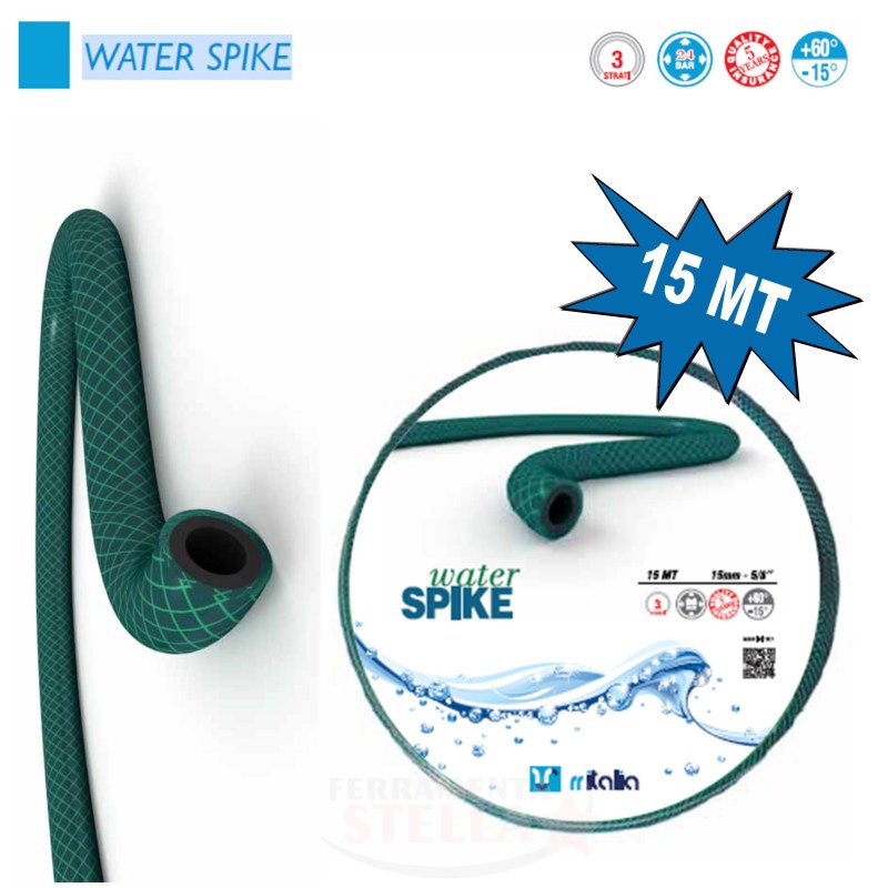 Tubo acqua da giardino pompa per irrigazione 1/2 3 strati pvc retinato 15  mt