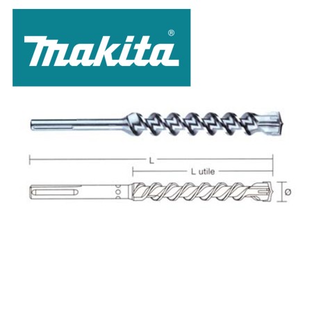 PUNTA SDS MAX PER MARTELLO DEMOLITORE COMBINATO - MAKITA - DIAMETRO 16 x 540 LUNGHEZZA TOTALE