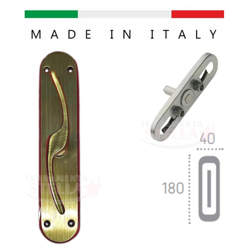 CREMONESE MANIGLIA MANIGLIE FINESTRA FINESTRE BALCONI BALCONE BRONZO BRONZATA - CON MOVIMENTO CON FORO