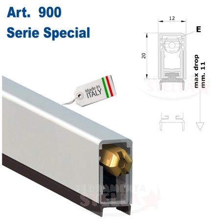 HERMETIC PARASPIFFERI SOTTOPORTA AUTOMATICO ART. 920 x BLINDATE - PORTE IN ALLUMINIO - cm 33