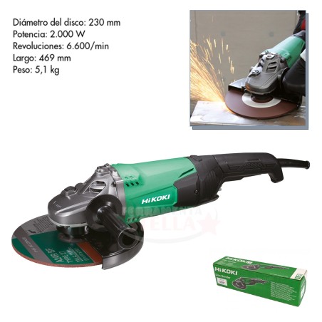 FLEX SMERIGLIATRICE ANGOLARE GRANDE HITACHI G23SW2 DISCO 230 -  2200 W 