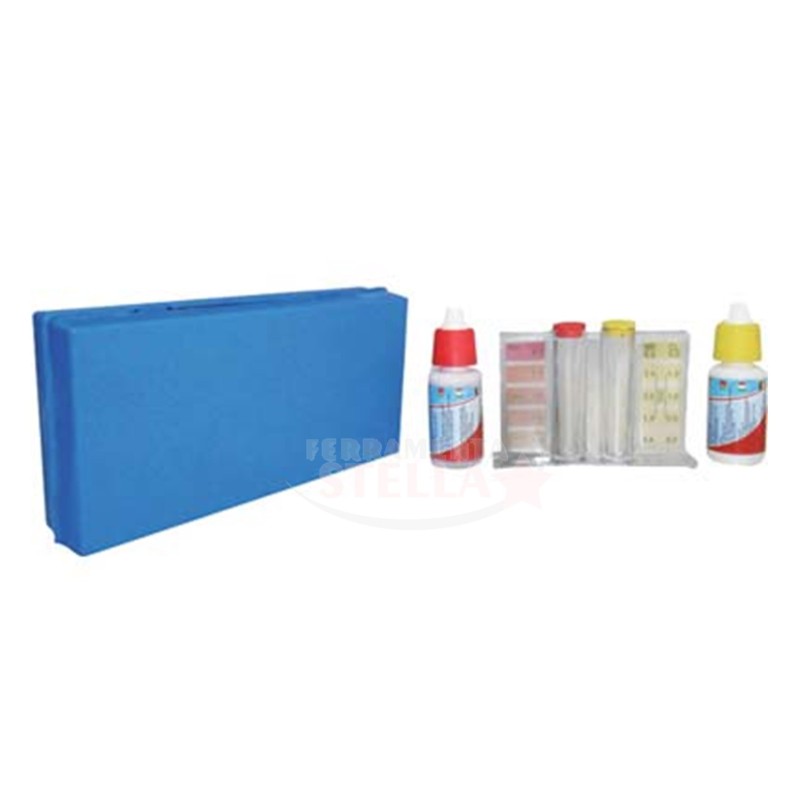 PRODOTTI PER PISCINA - TEST ANALISI PH + CLORO A GOCCE DOMUS KIT COMPLETO