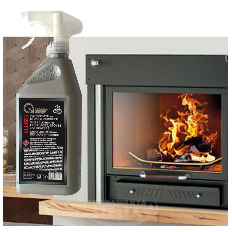 PULITORE PER VETRO CAMINO FOCOLARE TERMOCAMINO E STUFE PELLET - ELIMINA NERO