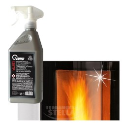 PULITORE PER VETRO CAMINO FOCOLARE TERMOCAMINO E STUFE PELLET - ELIMINA NERO