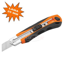 CUTTER TAGLIERINO in ABS softgrip GUIDA LAMA METALLO DA MM 18 - WOKIN - CARTA CARTONE TAGLIO 