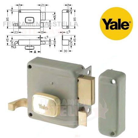 SERRATURA YALE POMOLO 620 PORTA PORTONCINO INGRESSO LEGNO