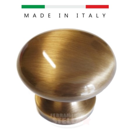 POMOLO POMO FISSO POMELLO BRONZO GRAFFIATO ¯ 65 MANIGLIA PORTA INGRESSO PORTONE IDEAL