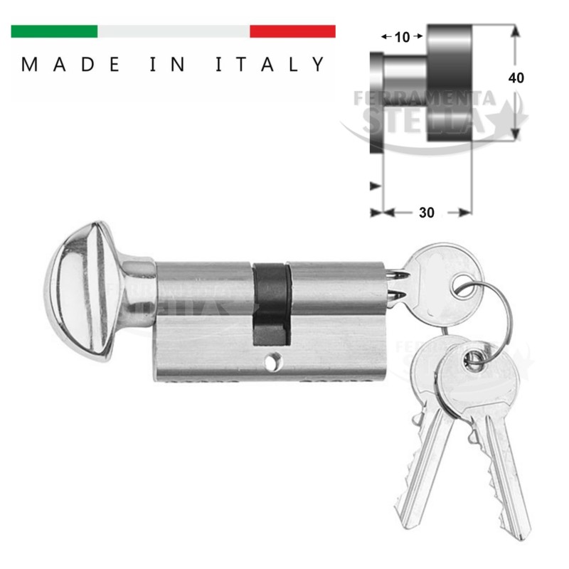 CILINDRO MADE IN ITALY a INFILARE SAGOMATO CON POMOLO OTTONE ORO  DA 62 MM