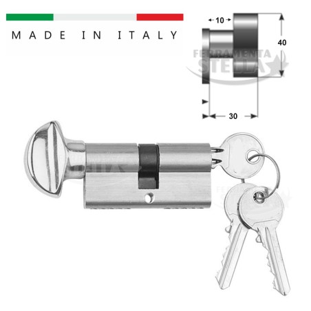 CILINDRO MADE IN ITALY a INFILARE SAGOMATO CON POMOLO OTTONE ORO  DA 62 MM