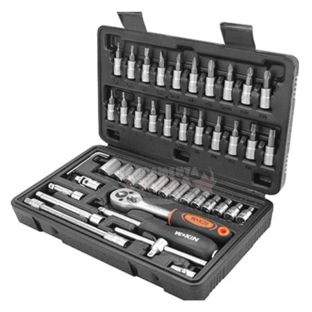 SET DI CHIAVI A BUSSOLA ESAGONALI 1/4 46 PEZZI