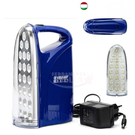 LAMPADA DI EMERGENZA PORTATILE IR312 A 21 LED MM 50 x 93 H. MM 190 RICARICABILE ANTI BLACK-OUT