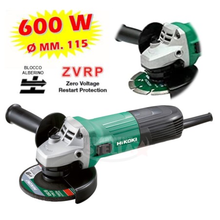 SMERIGLIATRICE FLEX 600 W G12STA HITACHI PER DISCO DA 115  + OMAGGIO DISCO FERRO 