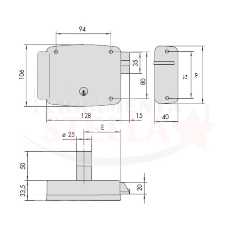 SERRATURA ELETTRICA CISA 11761 PORTA PORTONCINO INGRESSO FERRO LEGNO