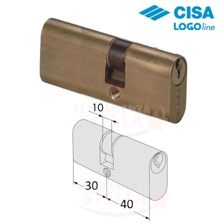 CILINDRO CISA DA INFILARE OVALE 70MM PORTA SERRATURA PORTE 3 CHIAVI CHIAVE