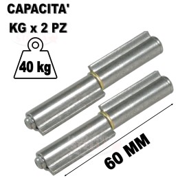 CERNIERA CERNIERE DA SALDARE 2 ALI PERNO SFILABILE 80 MM CANCELLI CANCELLO