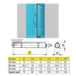 CERNIERA CERNIERE DA SALDARE 3 ALI PERNO SFILABILE 80 MM CANCELLI CANCELLO - PEZZI 20 - OFFERTA SCATOLA 2